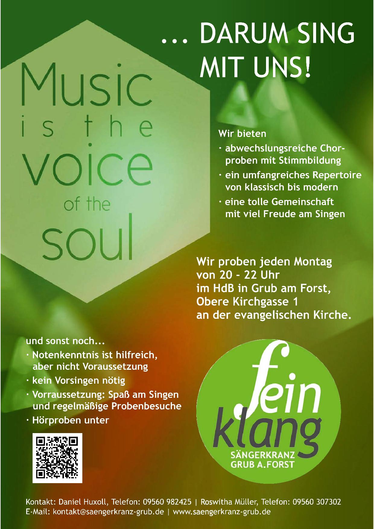Flyer "Darum sing mit uns"